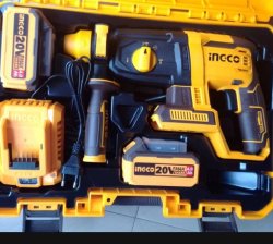 Ingco cordless hammer drill machine two batteries