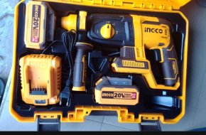 Ingco cordless hammer drill machine two batteries